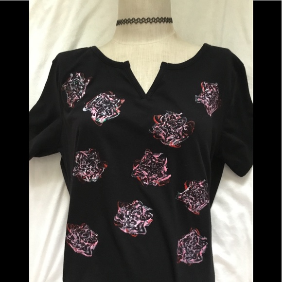 Terra & Sky Tops - Rose Top! New Item! Hand Painted!